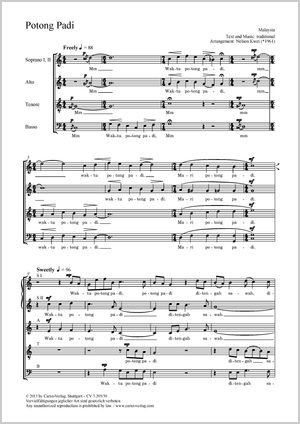 Nelson Kwei (arr.): Potong Padi - Noten | Carus-Verlag