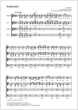 Emmanuel Laureola (arr.): Katakataka - Noten | Carus-Verlag