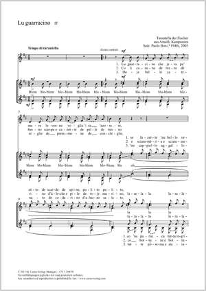 Paolo Bon: Lu guarracino - Noten | Carus-Verlag