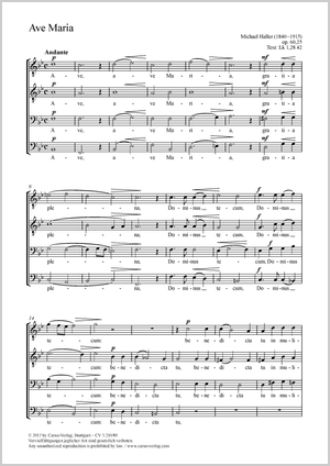 Michael Haller: Ave Maria - Noten | Carus-Verlag