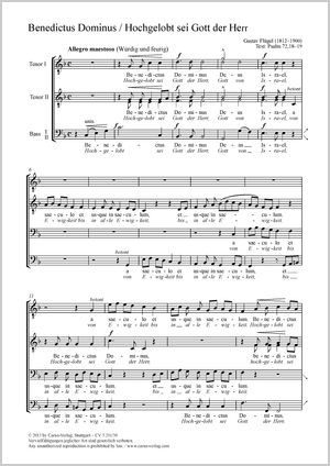 Benedictus Dominus (Hochgelobt sei Gott der Herr) Partition, édition séparée avec recueil de musique chorale