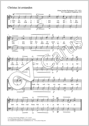 Christus ist erstanden Partition, édition séparée avec recueil de musique chorale