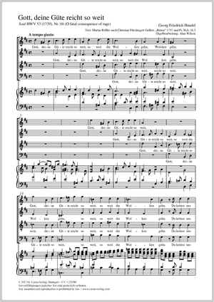 Thumbnail: Georg Friedrich Händel / Alan Wilson (arr.): Gott, deine Güte reicht so weit