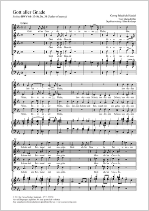 Gott aller Gnade Father of mercy aus: Joshua Partitur, Einzelausgabe aus Chorbuch