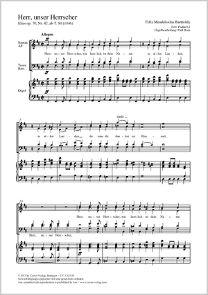 Felix Mendelssohn Bartholdy: Herr, unser Herrscher - Noten | Carus-Verlag