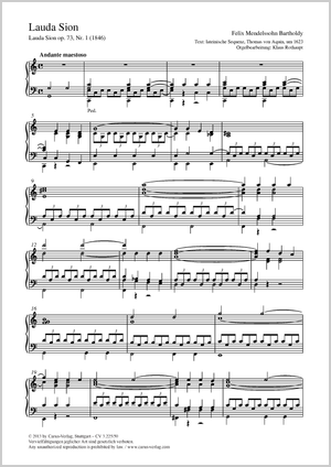 Lauda Sion aus: Lauda Sion Partition, édition séparée avec recueil de musique chorale