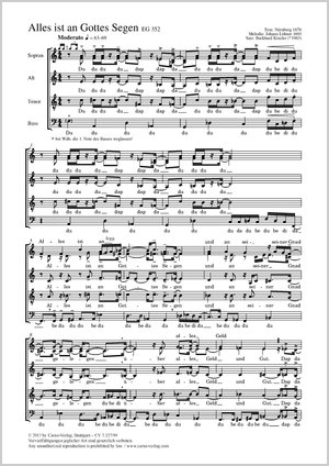 All things hang on our possessing Partition, édition séparée avec recueil de musique chorale