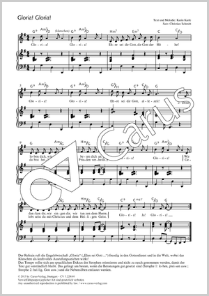 Gloria! Gloria! Partitur, Einzelausgabe aus Chorbuch