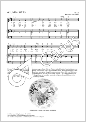 Ach, bittrer Winter Score, separate edition from a choral collection