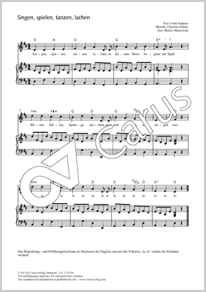 Markus Mackowiak (arr.): Singen, spielen, tanzen, lachen - Noten | Carus-Verlag