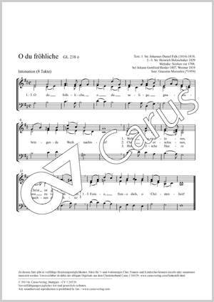Giacomo Mezzalira: O du fröhliche - Noten | Carus-Verlag