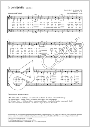 Thumbnail: John Barnard: In dulci jubilo
