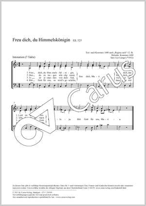 Leo Langer: Freu dich, du Himmelskönigin - Noten | Carus-Verlag