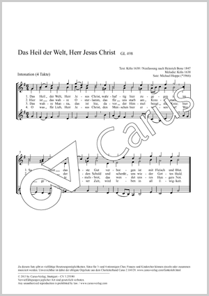 Das Heil der Welt, Herr Jesus Christ Partition, édition séparée avec recueil de musique chorale, In dieser Ausgabe / in this edition: Coro SSA, [Org]