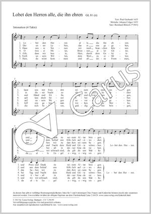 Lobet den Herren alle, die ihn ehren Partition, édition séparée avec recueil de musique chorale, In dieser Ausgabe / in this edition: 2stg Kinderchor, [Org]
