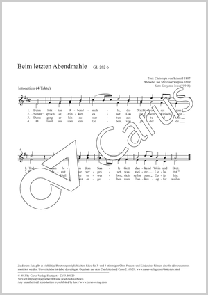 Grayston (Bill) Ives: Beim letzten Abendmahle - Noten | Carus-Verlag
