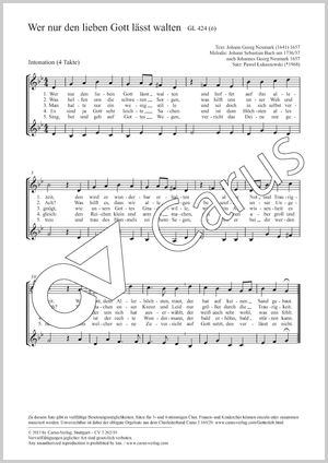 Wer nur den lieben Gott lässt walten Partition, édition séparée avec recueil de musique chorale, In dieser Ausgabe / in this edition: 2stg Kinderchor, [Org]