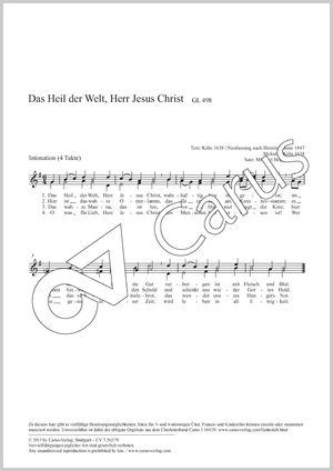 Das Heil der Welt, Herr Jesus Christ Partition, édition séparée avec recueil de musique chorale, In dieser Ausgabe / in this edition: 2stg Kinderchor, [Org]