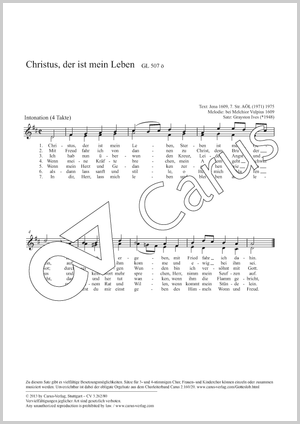 Christus, der ist mein Leben Partition, édition séparée avec recueil de musique chorale, In dieser Ausgabe / in this edition: 2stg Kinderchor, [Org]