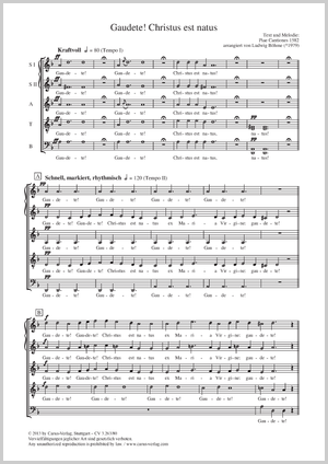 Thumbnail: Ludwig Böhme (arr.): Gaudete! Christus est natus