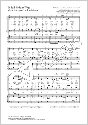 Befiehl du deine Wege aus: Matthäuspassion Partitur, Einzelausgabe aus Chorbuch
