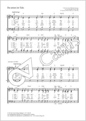 Johannes Brahms: Da unten im Tale - Noten | Carus-Verlag