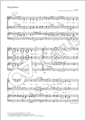 Klaus Brecht (arr.): Deep River - Noten | Carus-Verlag