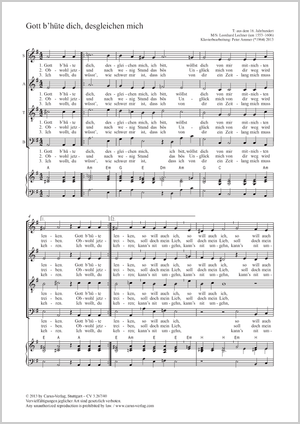 Leonhard Lechner / Peter Ammer (arr.): Gott b’hüte dich, desgleichen mich - Noten | Carus-Verlag