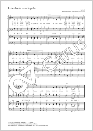 Klaus Brecht (arr.): Let us break bread together - Noten | Carus-Verlag
