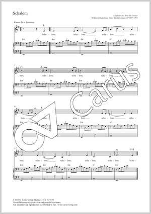 Thumbnail: Heinz Martin Lonquich (arr.): Schalom