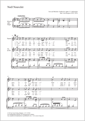 Thumbnail: Bobbi Fischer (arr.) / Léon Roques (arr.): Noël Nouvelet