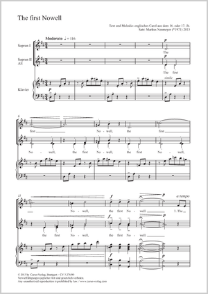 Markus Neumeyer: The first Nowell - Noten | Carus-Verlag