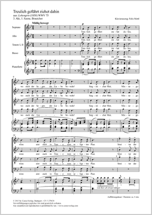Richard Wagner: Treulich geführt ziehet dahin - Noten | Carus-Verlag