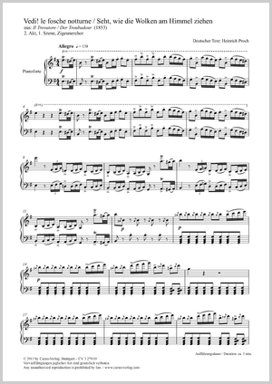 Giuseppe Verdi: Vedi! le fosche notturne (Seht, wie die Wolken am Himmel ziehen“) - Noten | Carus-Verlag