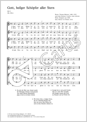 Gott, heilger Schöpfer Partitur, Einzelausgabe aus Chorbuch