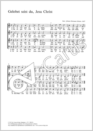 All praise to you, Lord Jesus Christ Partition, édition séparée avec recueil de musique chorale