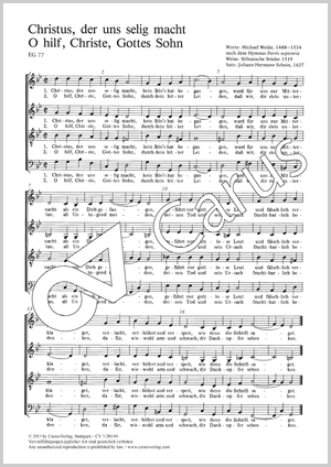 Christus, der uns selig macht Partitur, Einzelausgabe aus Chorbuch