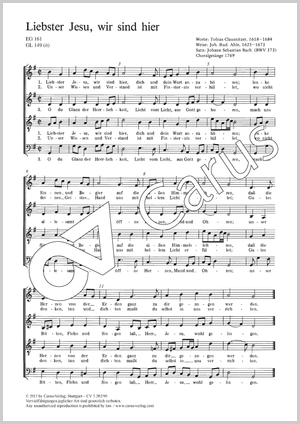 Blessed Jesu, at thy word Score, separate edition from a choral collection
