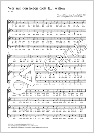 All those who seek God's sov'reign guidance Score, separate edition from a choral collection