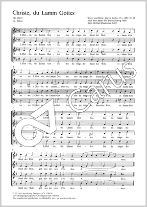 Michael Praetorius: Christe, du Lamm Gottes - Noten | Carus-Verlag