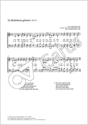 Thumbnail: Christoph Albrecht: Zu Bethlehem geboren