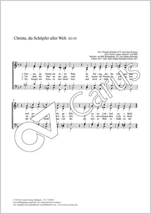Thumbnail: Johann Hermann Schein: Christe, du Schöpfer aller Welt