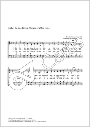 Thumbnail: Johann Crüger: Liebe, du ans Kreuz für uns erhöhte