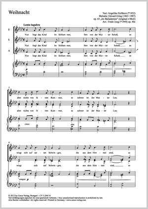 Fredo Jung (arr.): Weihnacht - Noten | Carus-Verlag