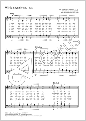 Wsród nocnej ciszy (Fern klingt ein Rufen) Fern klingt ein Rufen Score, separate edition from a choral collection