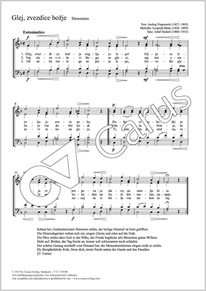 Jozef Sicherl (arr.): Glej, zvezdice božje - Noten | Carus-Verlag