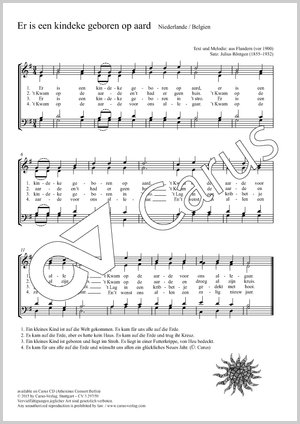 Julius Röntgen (arr.): Er is een kindeke geboren op aard - Noten | Carus-Verlag