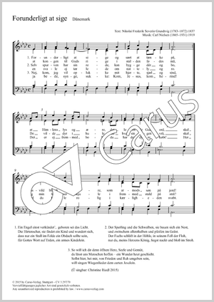 Forunderligt at sige Score, separate edition from a choral collection