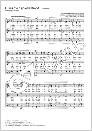 Gläns över sjö och strand/ Bethlehems Stjärna Partitur, Einzelausgabe aus Chorbuch