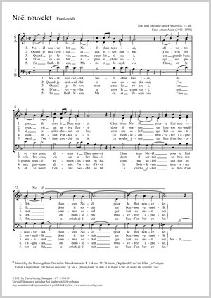 Jehan Alain (arr.): Noël nouvelet - Noten | Carus-Verlag